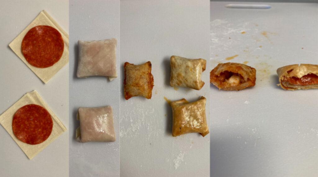 the pizza roll process