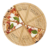 pizza gifts under $100 pizza roullette cutting board