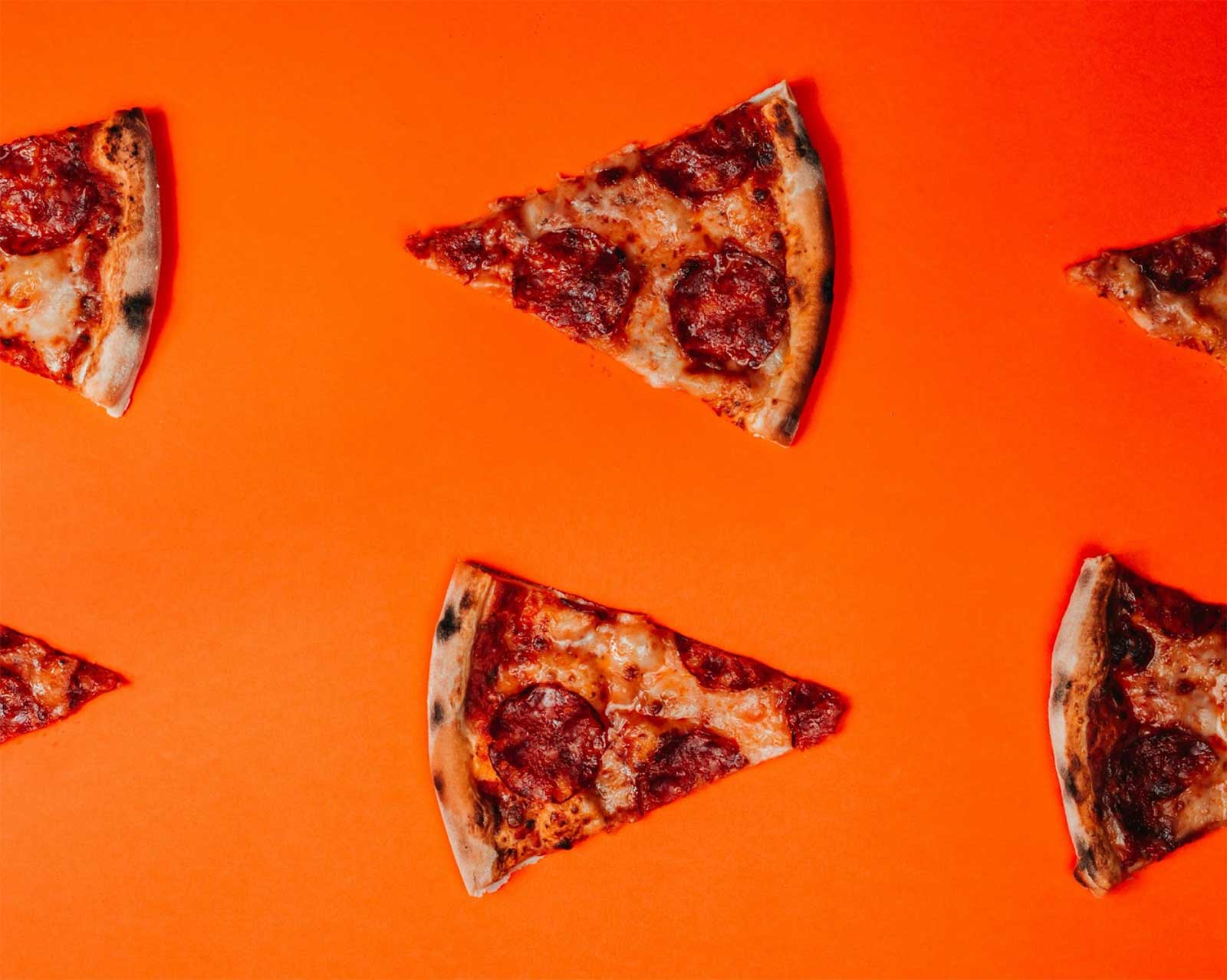 pizza gifts 2022 slices with orange background