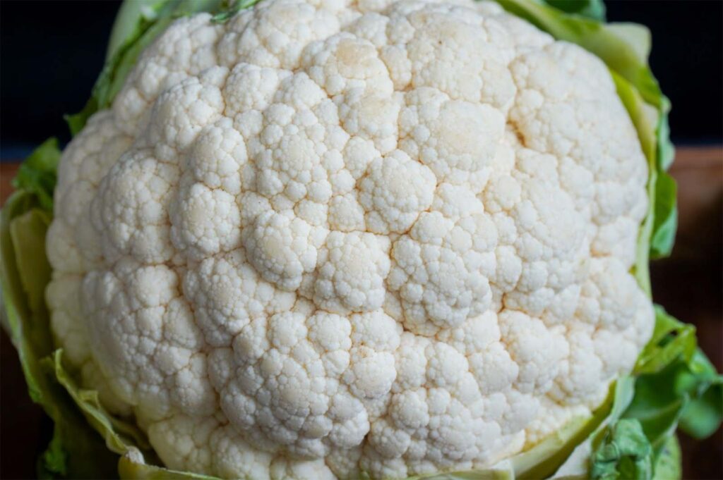 fresh head of cauliflower for homemade cauliflower pizza crust