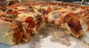 homemade pizza school infusinos racine review close up of deep dish meat pizza