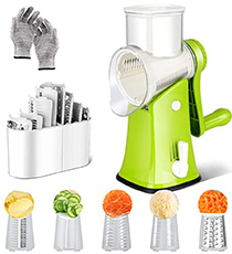 advanced rotary cheese grater with accessories
