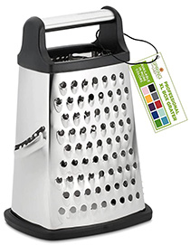 best cheese grater is the standard steel box grater