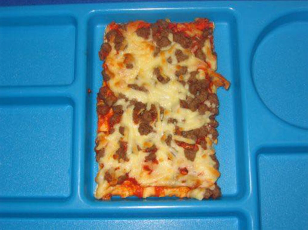 rectangle shaped school pizza