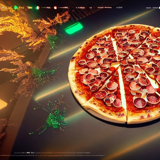 futuristic video game pizza on national pizza day