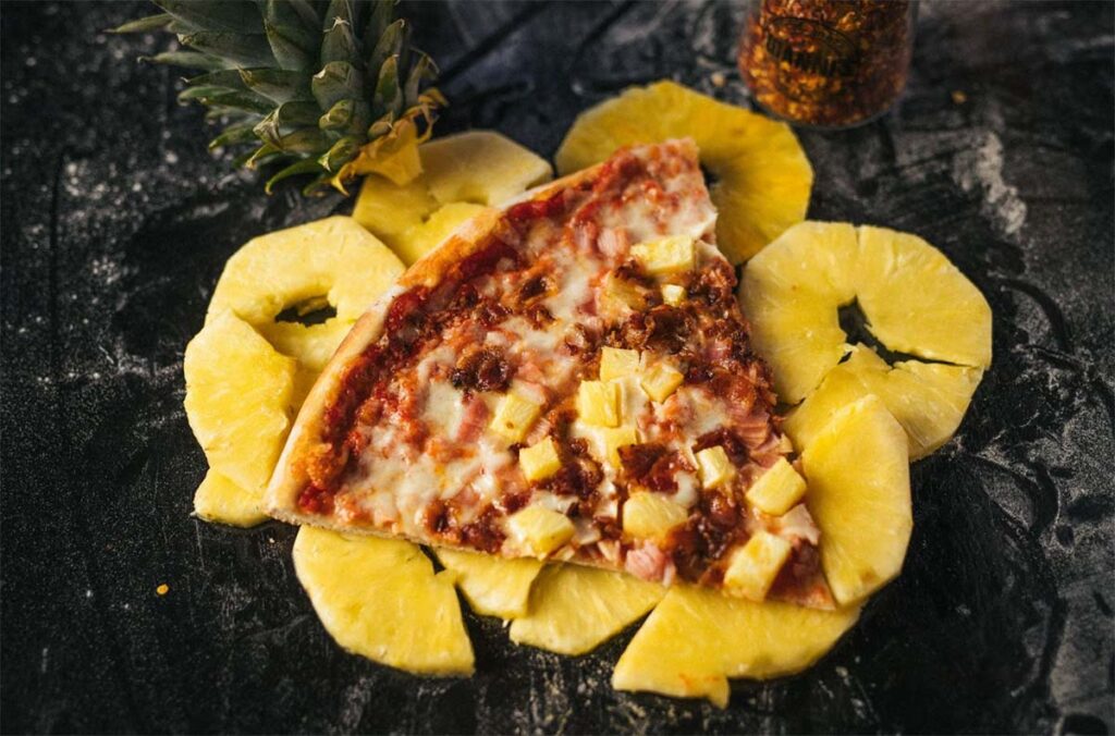 pineapple pizza on pineapple