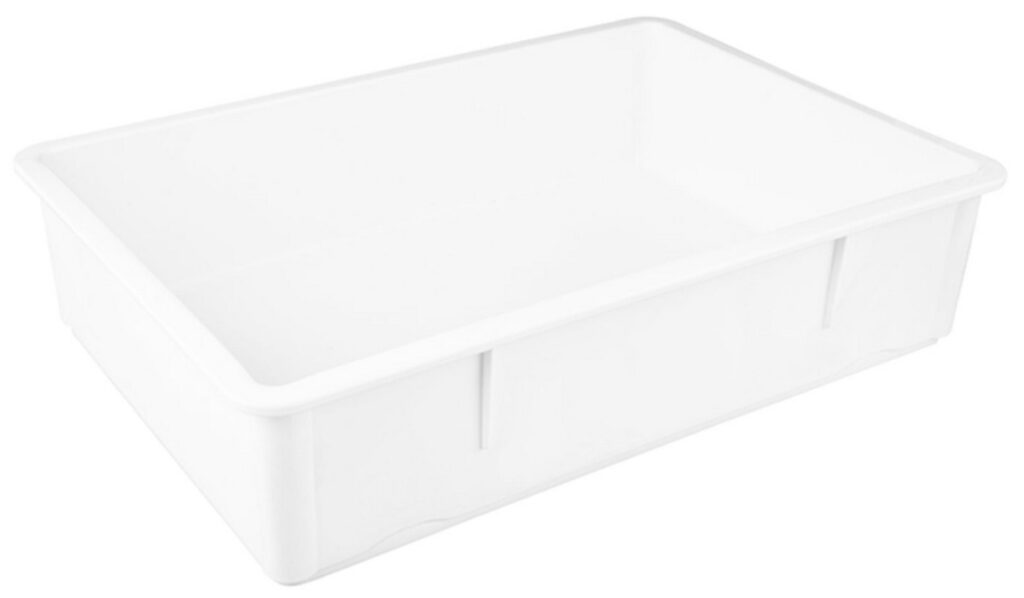white and stackable dough proofing box no lid