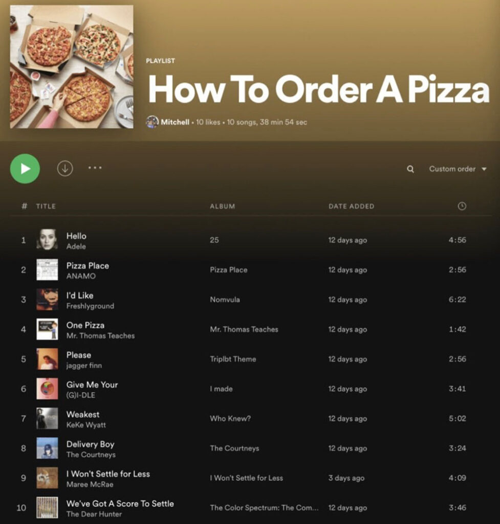 homemade pizza school best pizza memes how to order a pizza spotify playlist
